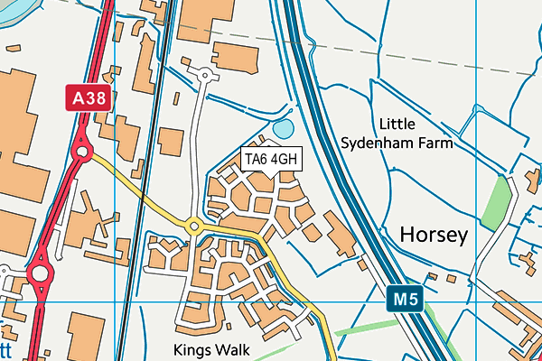 TA6 4GH map - OS VectorMap District (Ordnance Survey)