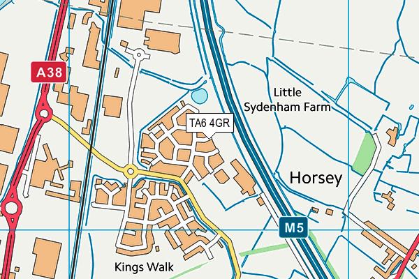 TA6 4GR map - OS VectorMap District (Ordnance Survey)