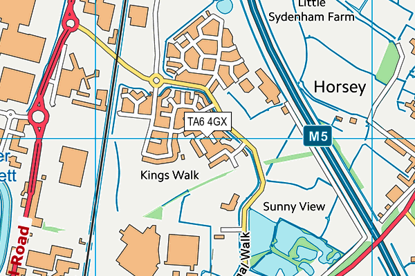 TA6 4GX map - OS VectorMap District (Ordnance Survey)