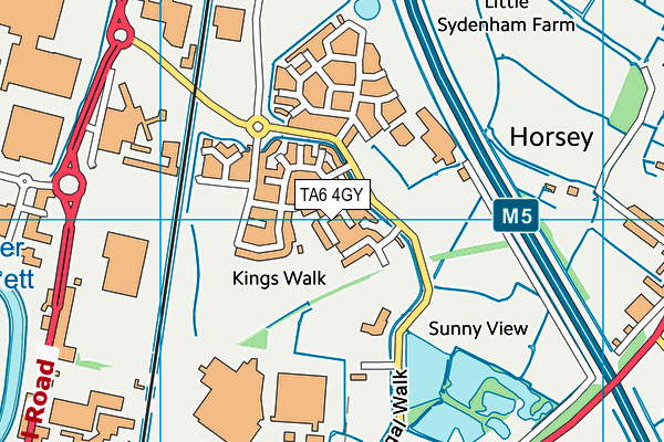 TA6 4GY map - OS VectorMap District (Ordnance Survey)