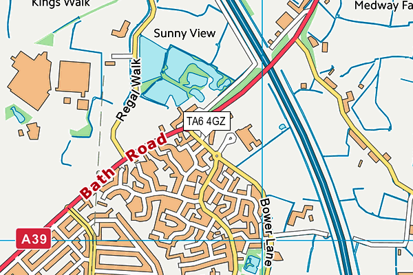 TA6 4GZ map - OS VectorMap District (Ordnance Survey)