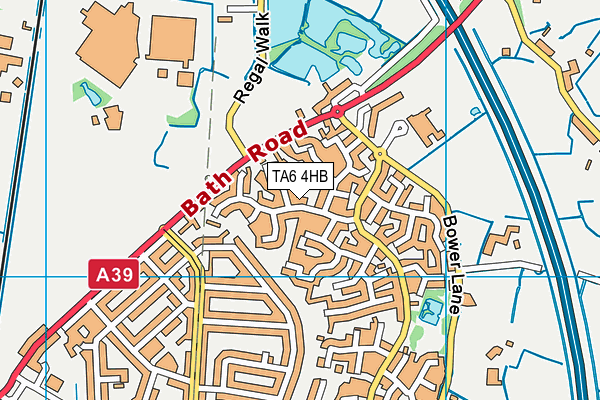 TA6 4HB map - OS VectorMap District (Ordnance Survey)