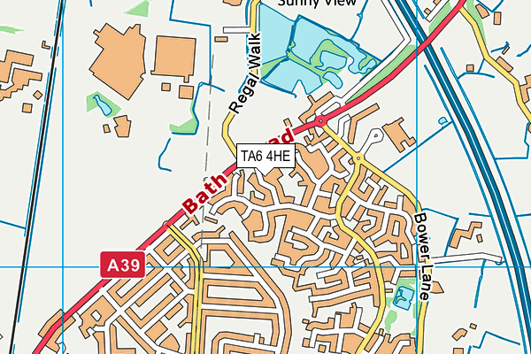 TA6 4HE map - OS VectorMap District (Ordnance Survey)