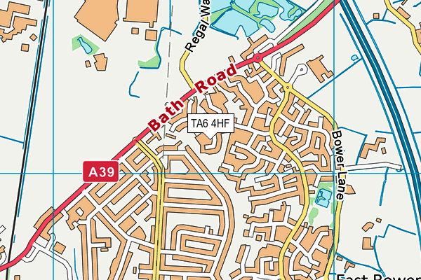 TA6 4HF map - OS VectorMap District (Ordnance Survey)