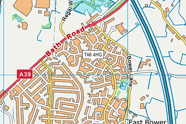 TA6 4HQ map - OS VectorMap District (Ordnance Survey)