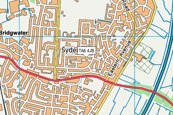 TA6 4JB map - OS VectorMap District (Ordnance Survey)