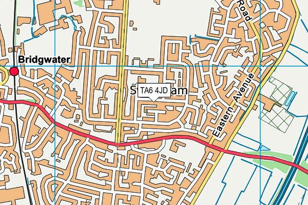 TA6 4JD map - OS VectorMap District (Ordnance Survey)