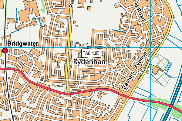 TA6 4JE map - OS VectorMap District (Ordnance Survey)