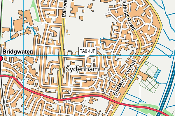 TA6 4JF map - OS VectorMap District (Ordnance Survey)