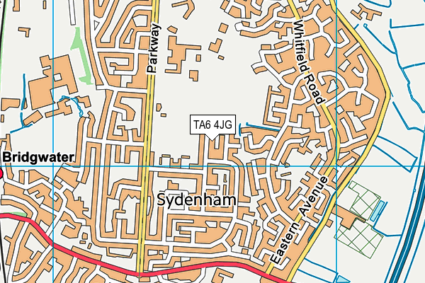 TA6 4JG map - OS VectorMap District (Ordnance Survey)