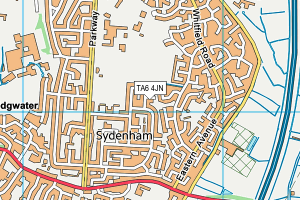 TA6 4JN map - OS VectorMap District (Ordnance Survey)