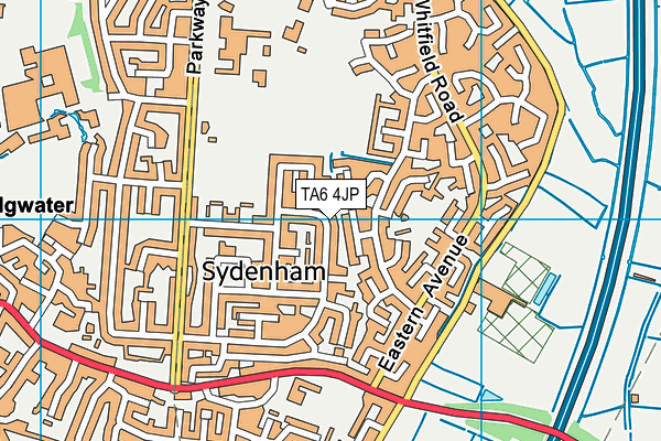 TA6 4JP map - OS VectorMap District (Ordnance Survey)