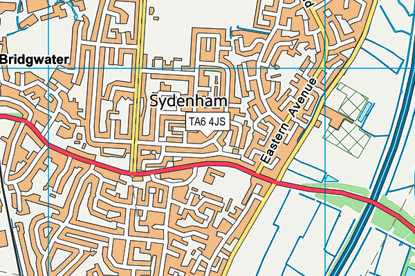 TA6 4JS map - OS VectorMap District (Ordnance Survey)