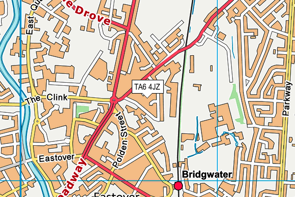 TA6 4JZ map - OS VectorMap District (Ordnance Survey)