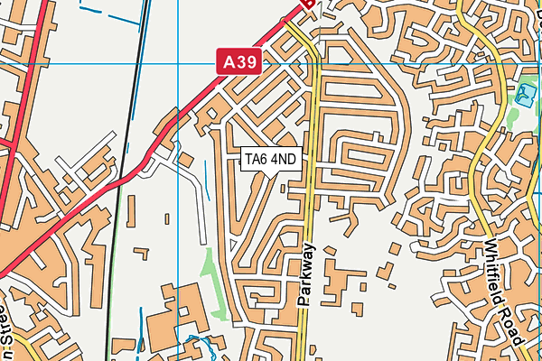 TA6 4ND map - OS VectorMap District (Ordnance Survey)