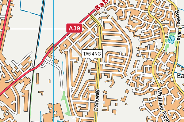 TA6 4NG map - OS VectorMap District (Ordnance Survey)