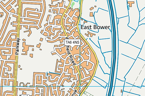 TA6 4NS map - OS VectorMap District (Ordnance Survey)