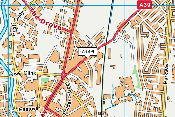 TA6 4PL map - OS VectorMap District (Ordnance Survey)