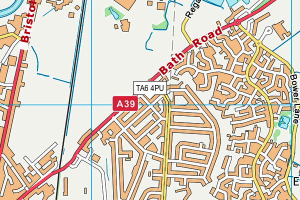 TA6 4PU map - OS VectorMap District (Ordnance Survey)