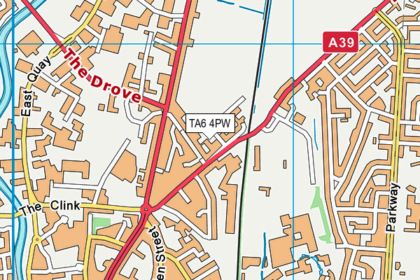 TA6 4PW map - OS VectorMap District (Ordnance Survey)