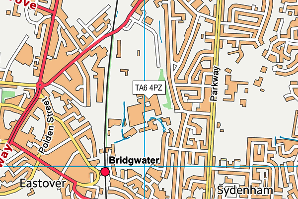 Bridgwater & Taunton College Sports Zone map (TA6 4PZ) - OS VectorMap District (Ordnance Survey)