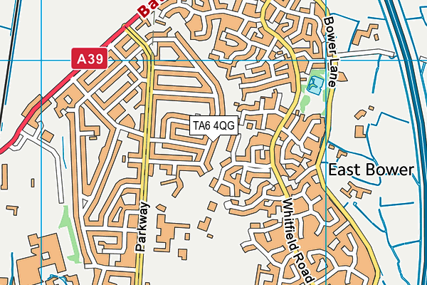 TA6 4QG map - OS VectorMap District (Ordnance Survey)