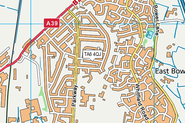 TA6 4QJ map - OS VectorMap District (Ordnance Survey)