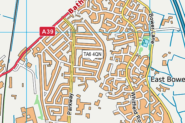 TA6 4QN map - OS VectorMap District (Ordnance Survey)