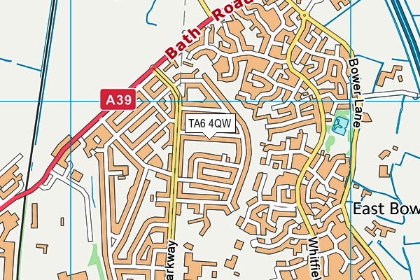 TA6 4QW map - OS VectorMap District (Ordnance Survey)