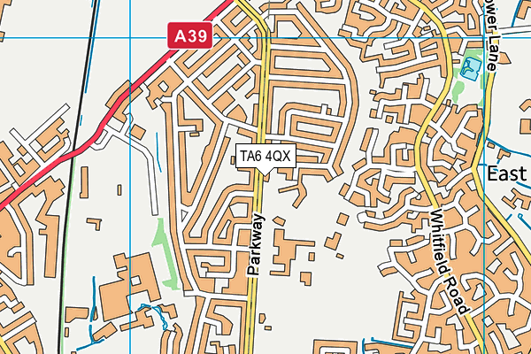 TA6 4QX map - OS VectorMap District (Ordnance Survey)