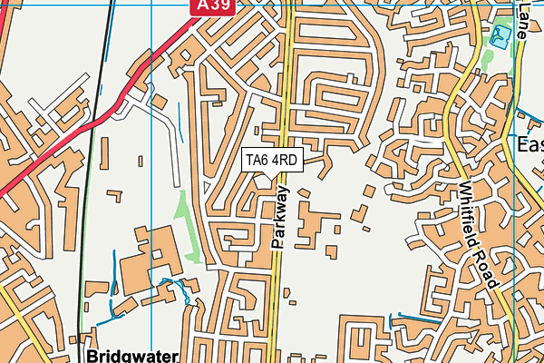 TA6 4RD map - OS VectorMap District (Ordnance Survey)