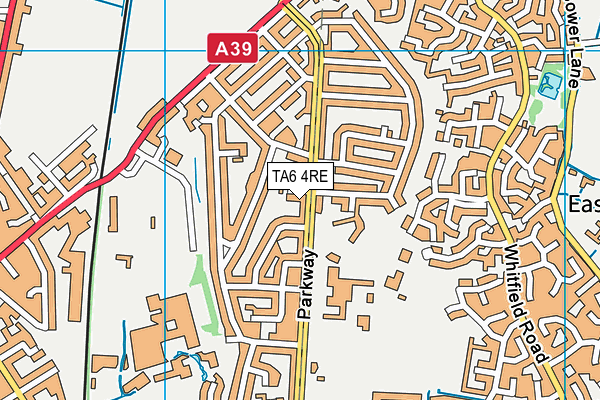TA6 4RE map - OS VectorMap District (Ordnance Survey)