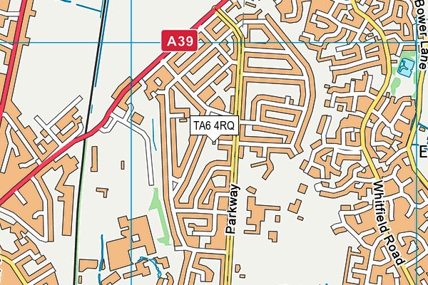 TA6 4RQ map - OS VectorMap District (Ordnance Survey)