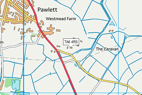 TA6 4RS map - OS VectorMap District (Ordnance Survey)