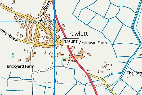 TA6 4RT map - OS VectorMap District (Ordnance Survey)