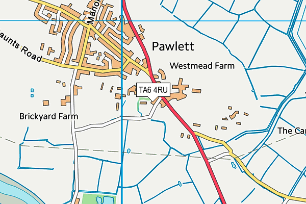 TA6 4RU map - OS VectorMap District (Ordnance Survey)