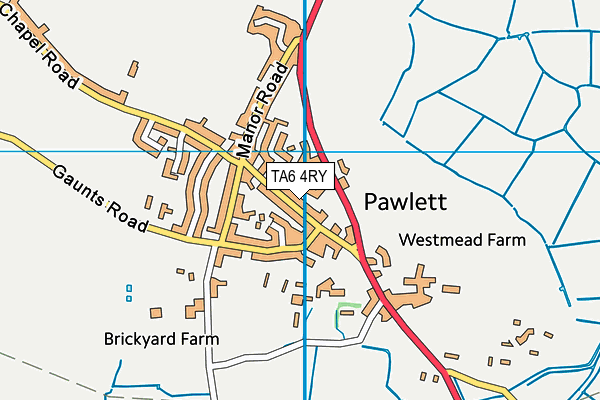 TA6 4RY map - OS VectorMap District (Ordnance Survey)