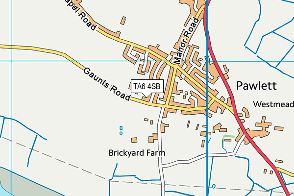 Pawlett Primary School Academy map (TA6 4SB) - OS VectorMap District (Ordnance Survey)