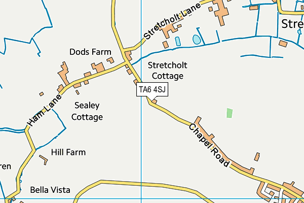 TA6 4SJ map - OS VectorMap District (Ordnance Survey)