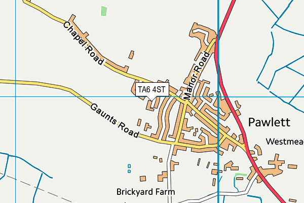 TA6 4ST map - OS VectorMap District (Ordnance Survey)