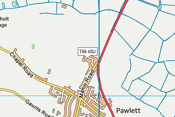 TA6 4SU map - OS VectorMap District (Ordnance Survey)