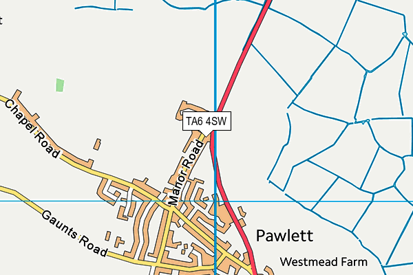 TA6 4SW map - OS VectorMap District (Ordnance Survey)