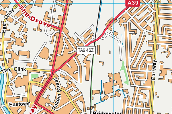 TA6 4SZ map - OS VectorMap District (Ordnance Survey)