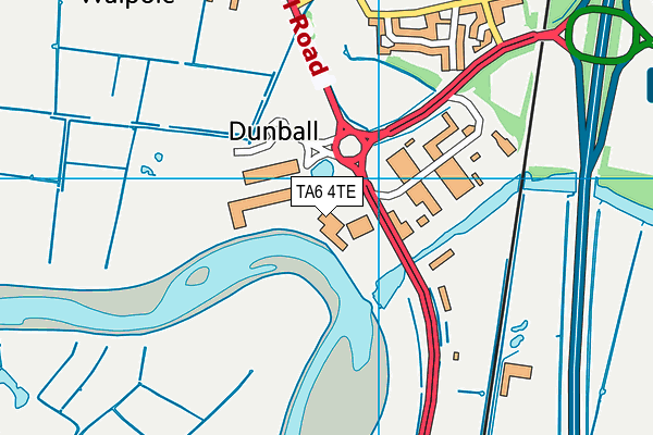 TA6 4TE map - OS VectorMap District (Ordnance Survey)