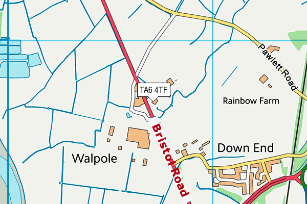 TA6 4TF map - OS VectorMap District (Ordnance Survey)