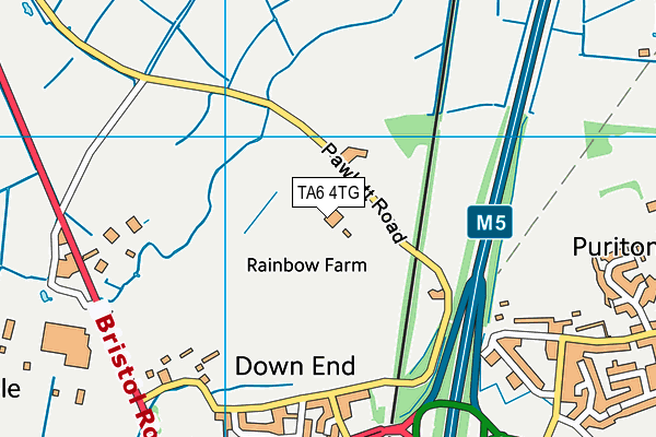 TA6 4TG map - OS VectorMap District (Ordnance Survey)