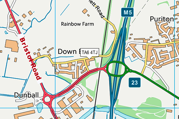 TA6 4TJ map - OS VectorMap District (Ordnance Survey)