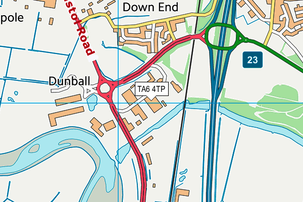 TA6 4TP map - OS VectorMap District (Ordnance Survey)