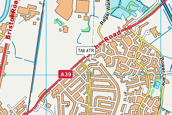 TA6 4TR map - OS VectorMap District (Ordnance Survey)