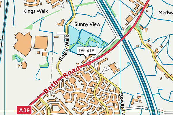 TA6 4TS map - OS VectorMap District (Ordnance Survey)